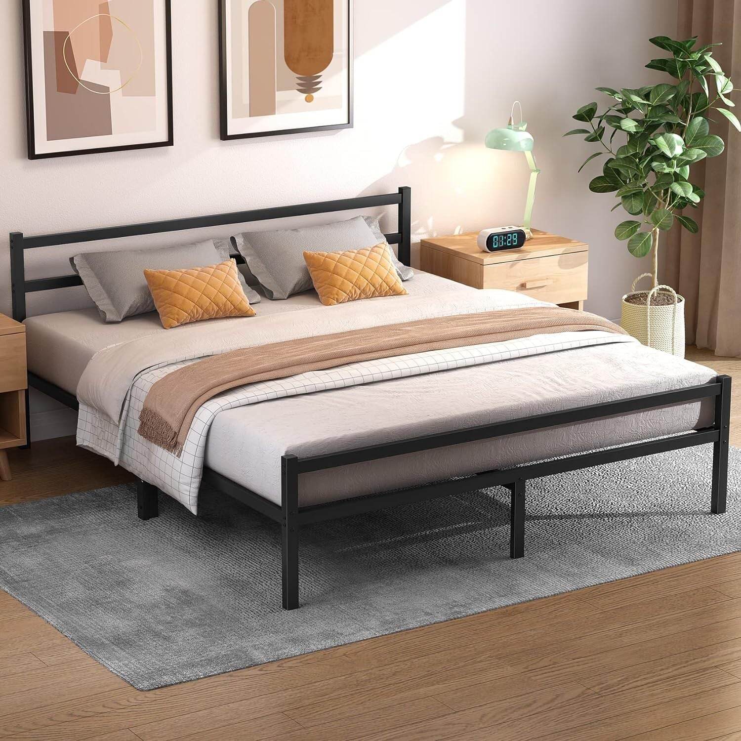Ultimate Comfort King Innerspring Mattress & Heavy-Duty Bed Frame Set - Image 21