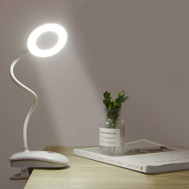 Ultra Bright LED Ring Light Desk Lamp with Clip - Image 3