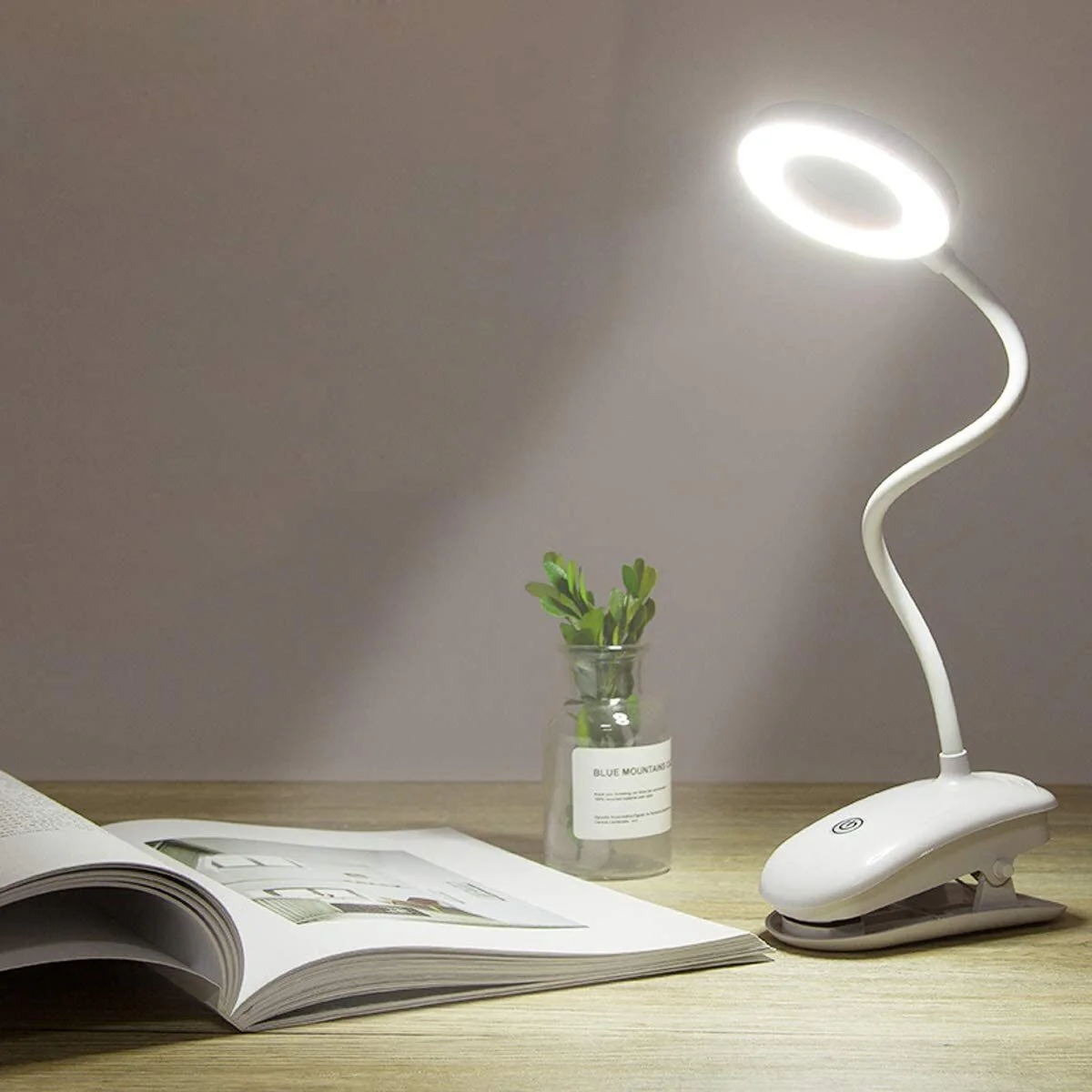 Ultra Bright LED Ring Light Desk Lamp with Clip - Image 6