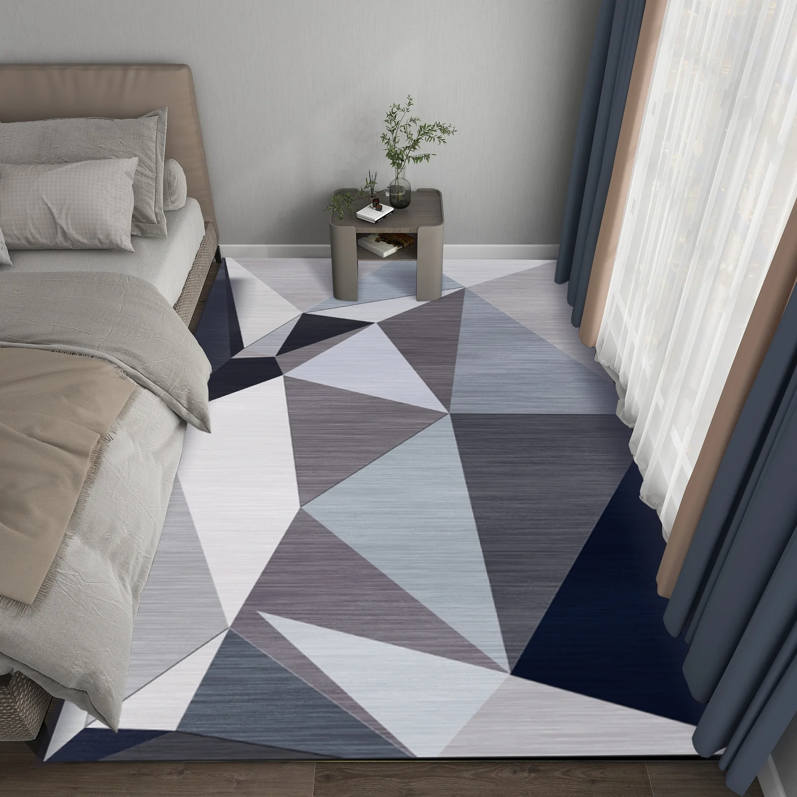 Urban Bedroom/Living Room Area Rug Carpet Mat (180 x 100) - Image 9