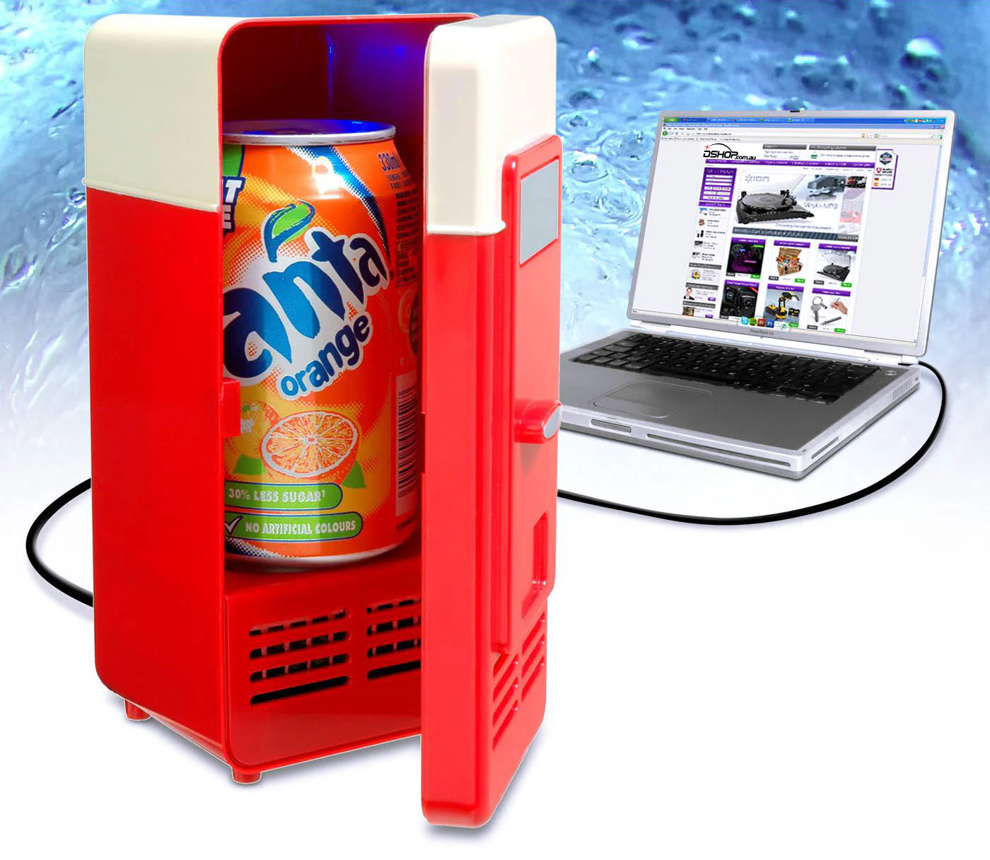 USB Heating & Cooling Mini Fridge Warmer/ Cooler (Red) - Image 2