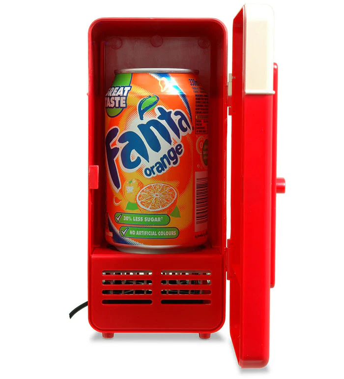 USB Heating & Cooling Mini Fridge Warmer/ Cooler (Red) - Image 5