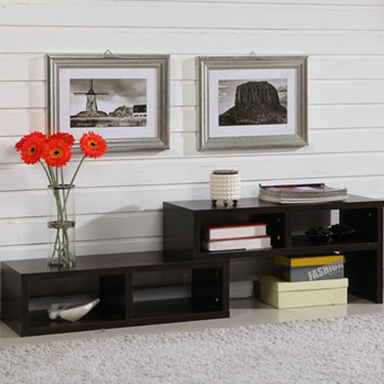Varossa 2 In 1 Multifunctional Adjustable TV Cabinet Display Shelf (BLACK WALNUT) - Image 12