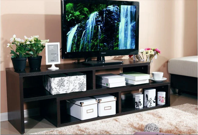 Varossa 2 In 1 Multifunctional Adjustable TV Cabinet Display Shelf (BLACK WALNUT) - Image 9