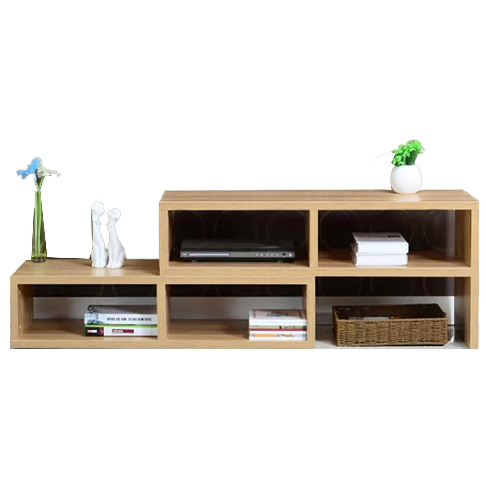 Varossa 2 In 1 Multifunctional Adjustable TV Cabinet Display Shelf (OAK) - Image 11