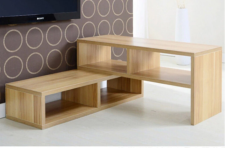 Varossa 2 In 1 Multifunctional Adjustable TV Cabinet Display Shelf (OAK) - Image 4