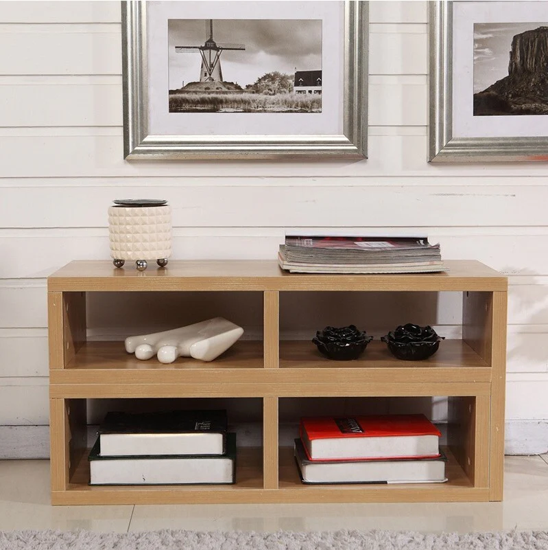 Varossa 2 In 1 Multifunctional Adjustable TV Cabinet Display Shelf (OAK) - Image 5