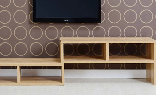 Varossa 2 In 1 Multifunctional Adjustable TV Cabinet Display Shelf (OAK) - Image 7