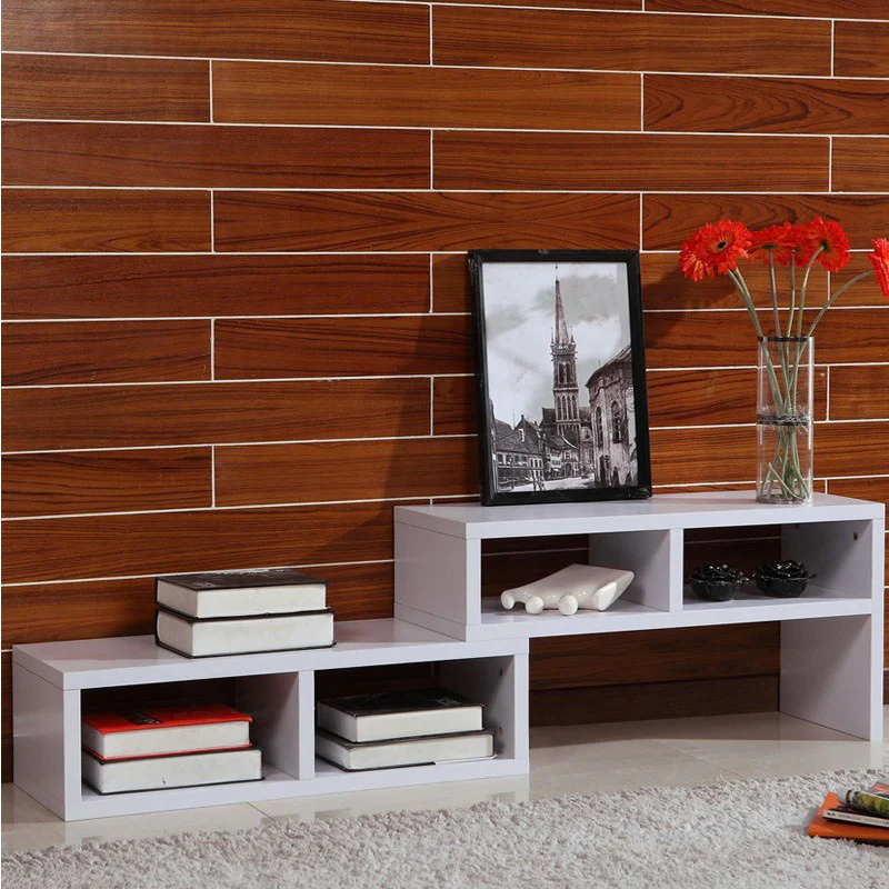 Varossa 2 In 1 Multifunctional Adjustable TV Cabinet Display Shelf (WHITE) - Image 13