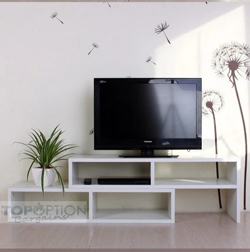 Varossa 2 In 1 Multifunctional Adjustable TV Cabinet Display Shelf (WHITE) - Image 5