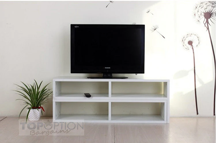 Varossa 2 In 1 Multifunctional Adjustable TV Cabinet Display Shelf (WHITE) - Image 7