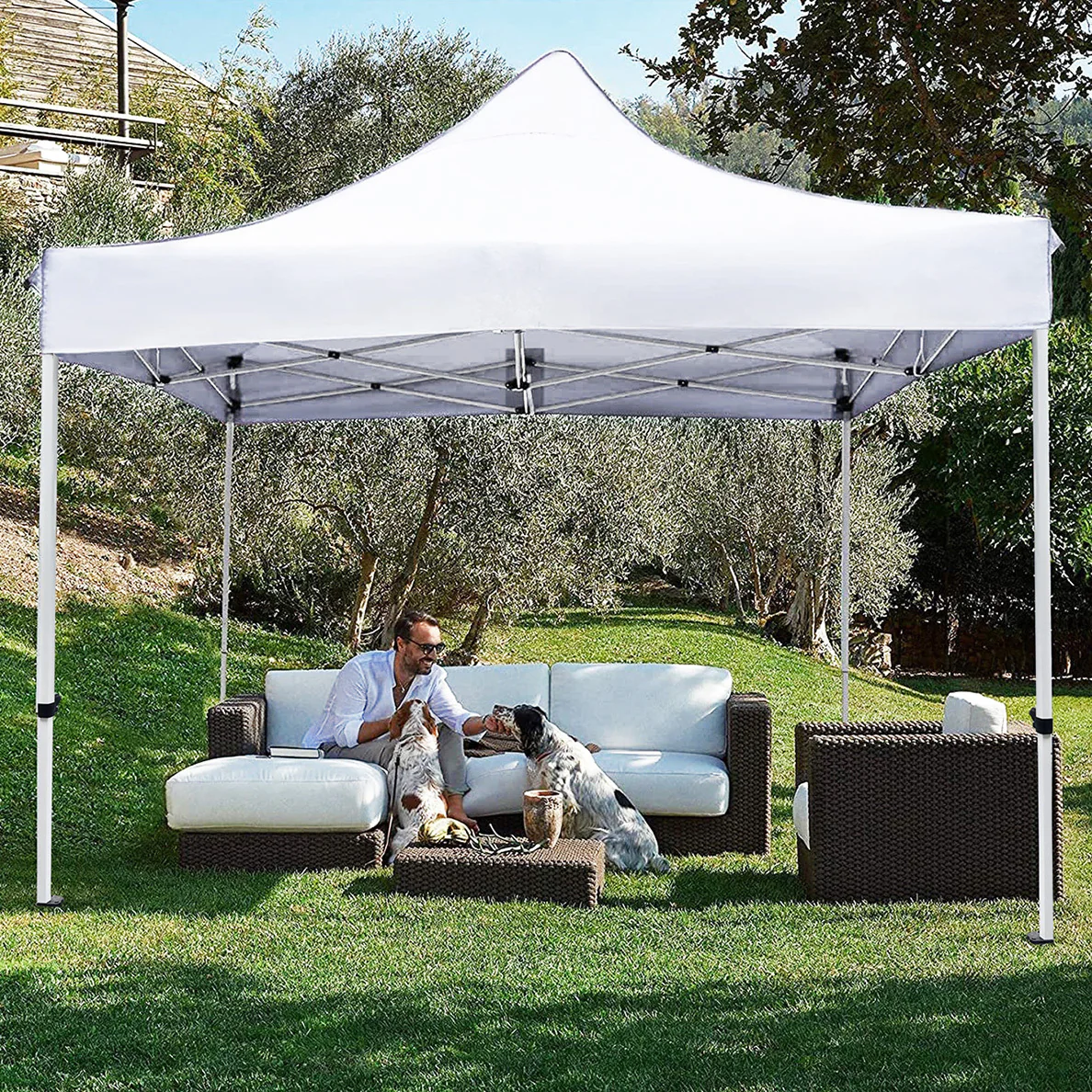Varossa Automatic 3m x 3m Pop Up Outdoor Gazebo Tent Marquee (White) - Image 5