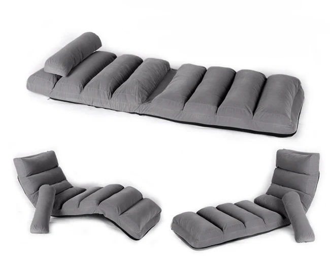 Varossa Chaise Lounge Recliner Chair Sofa Bed (Black) - Image 5