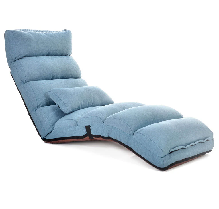 Varossa Chaise Lounge Recliner Chair Sofa Bed (Blue) - Image 15