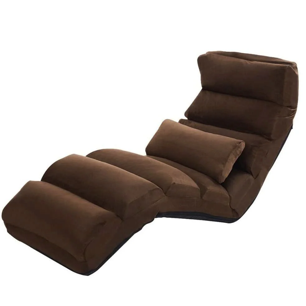 Varossa Chaise Lounge Recliner Chair Sofa Bed (Chocolate) - Image 15
