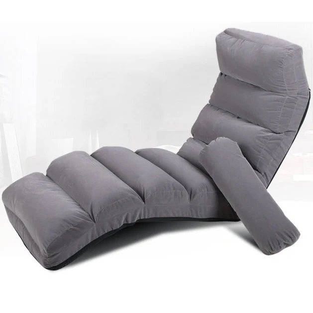 Varossa Chaise Lounge Recliner Chair Sofa Bed (Grey) - Image 6