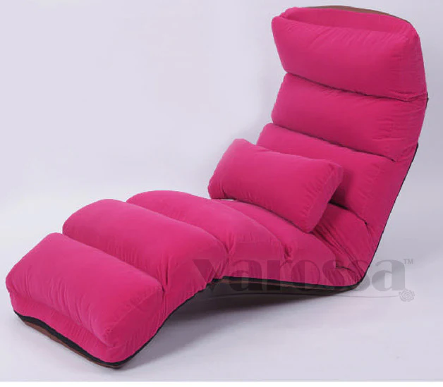 Varossa Chaise Lounge Recliner Chair Sofa Bed (Pink) - Image 3