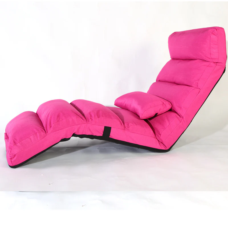 Varossa Chaise Lounge Recliner Chair Sofa Bed (Pink) - Image 5