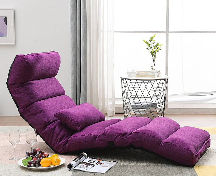 Varossa Chaise Lounge Recliner Chair Sofa Bed (Purple) - Image 4