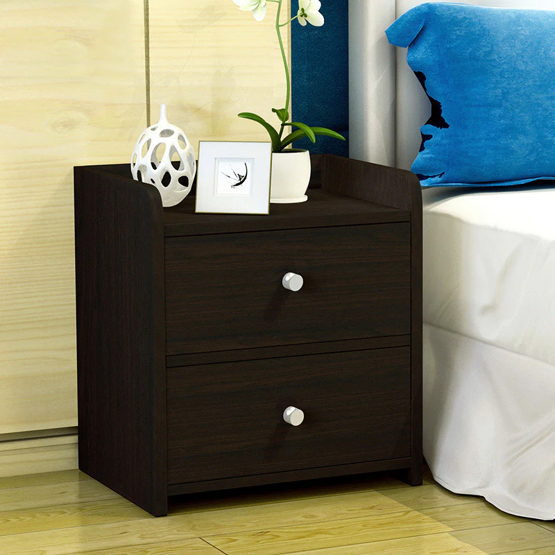 Varossa Classic Bedside Table / Chest of Drawers (Black Wood) - Image 3