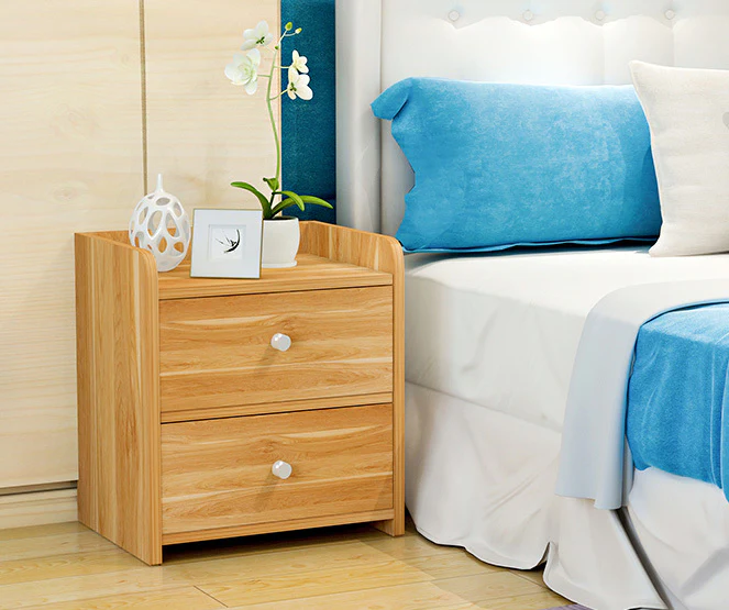 Varossa Classic Bedside Table / Chest of Drawers (Natural Oak) - Image 14