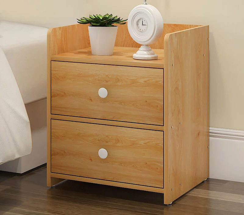 Varossa Classic Bedside Table / Chest of Drawers (Natural Oak) - Image 4