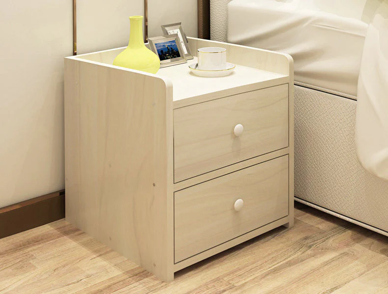 Varossa Classic Bedside Table / Chest of Drawers (White Oak) - Image 4