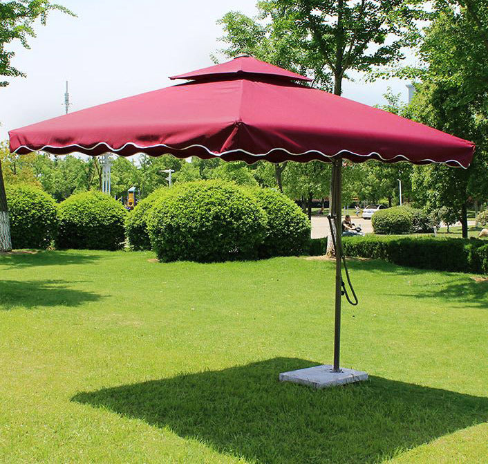 Varossa Large Square Cantilever Outdoor Umbrella Maroon - Image 16
