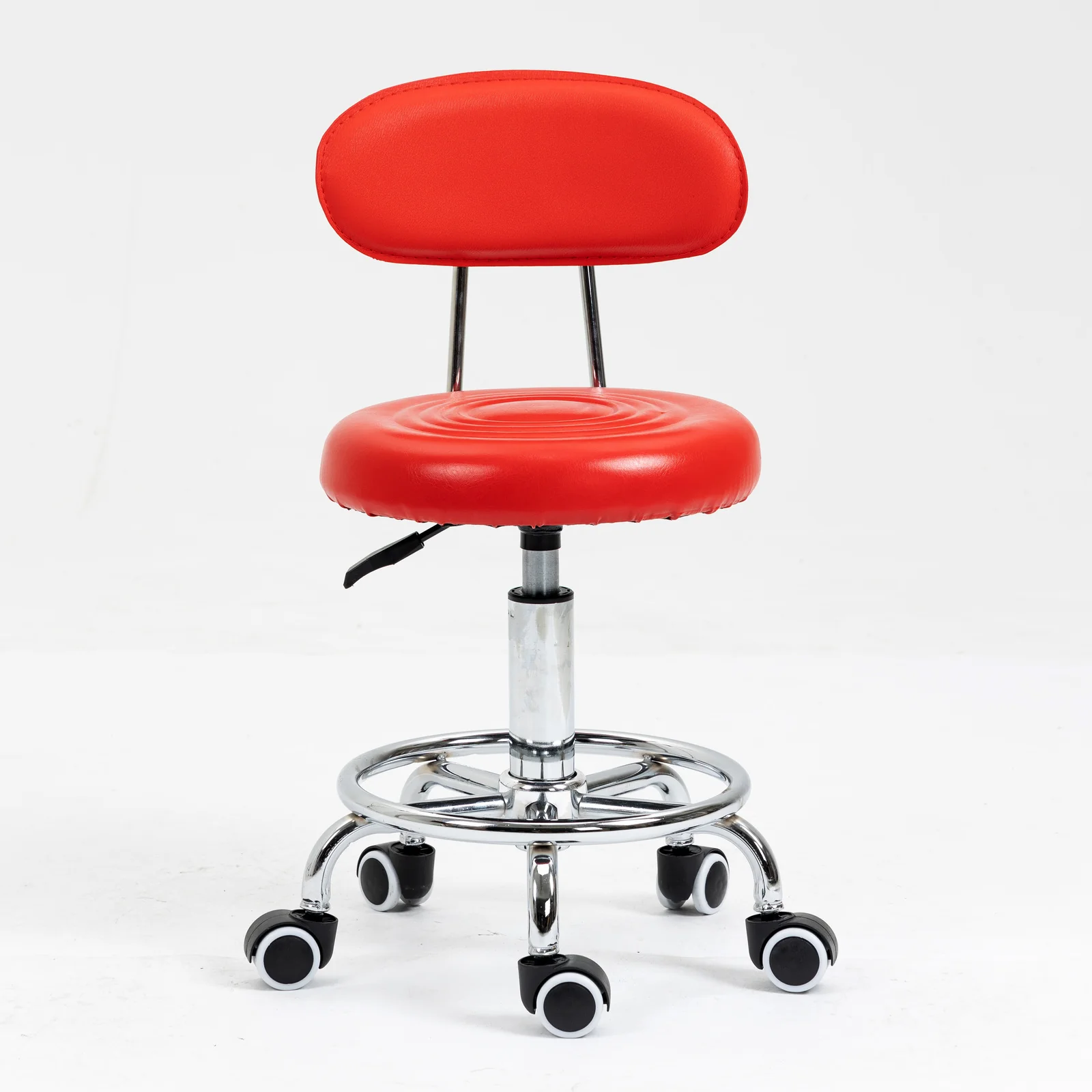 Varossa Multipurpose Essential Office Student Computer Chair Bar Stool (Red) - Image 5