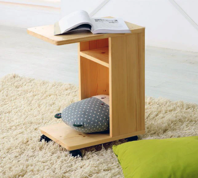 Varossa Side Table with Casters (Natural Oak) - Image 10