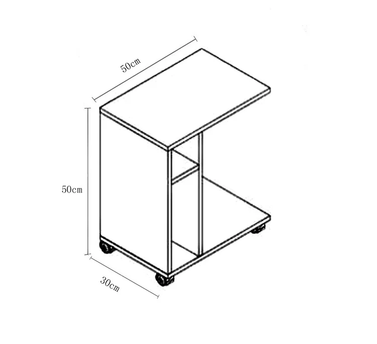 Varossa Side Table with Casters (White) - Image 9