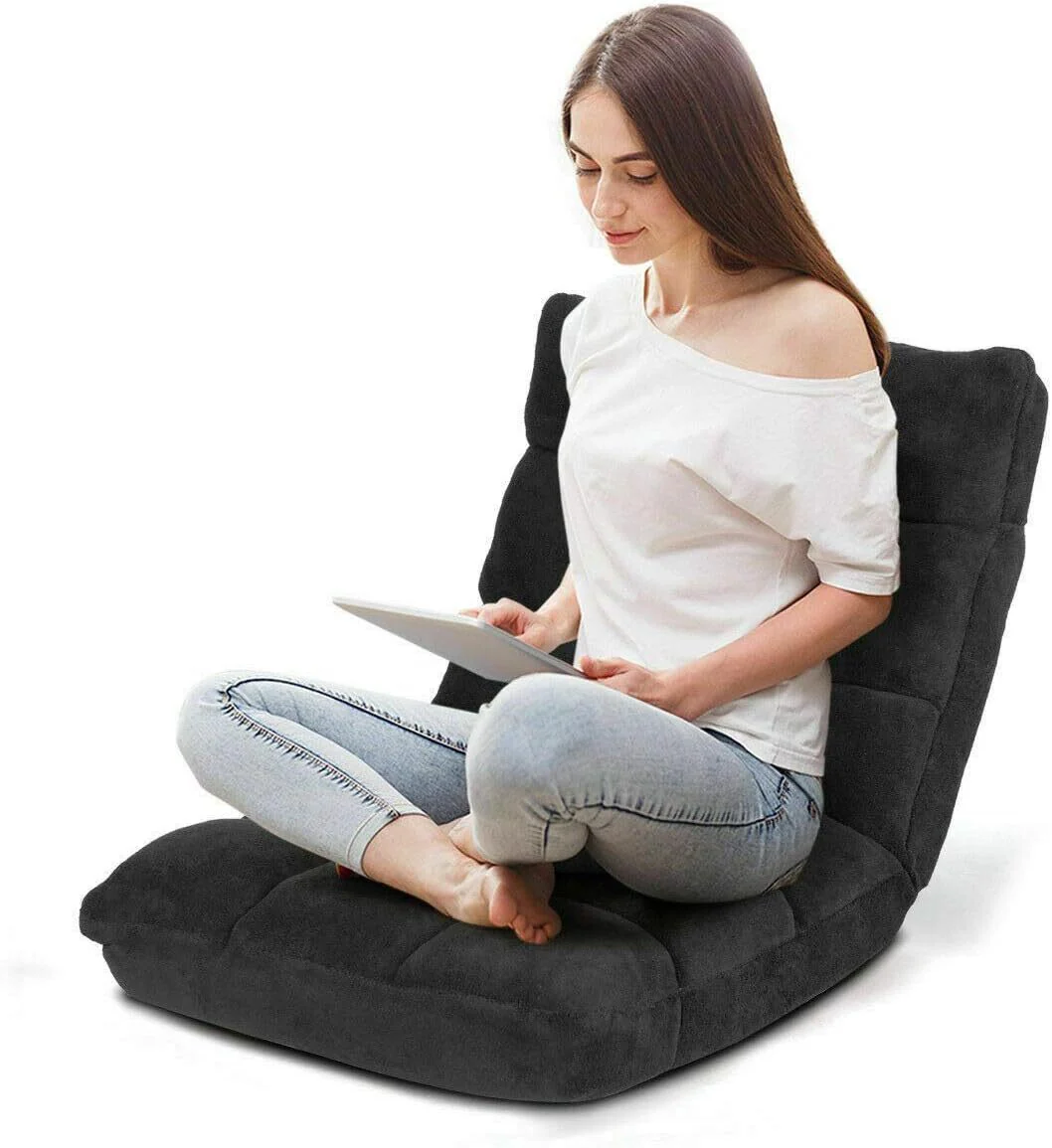 Varossa Versatile Adjustable Recliner Sofa Couch Yoga Chair (Large, Black) - Image 3