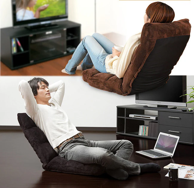 Varossa Versatile Adjustable Recliner Sofa Couch Yoga Chair (Large, Black) - Image 5