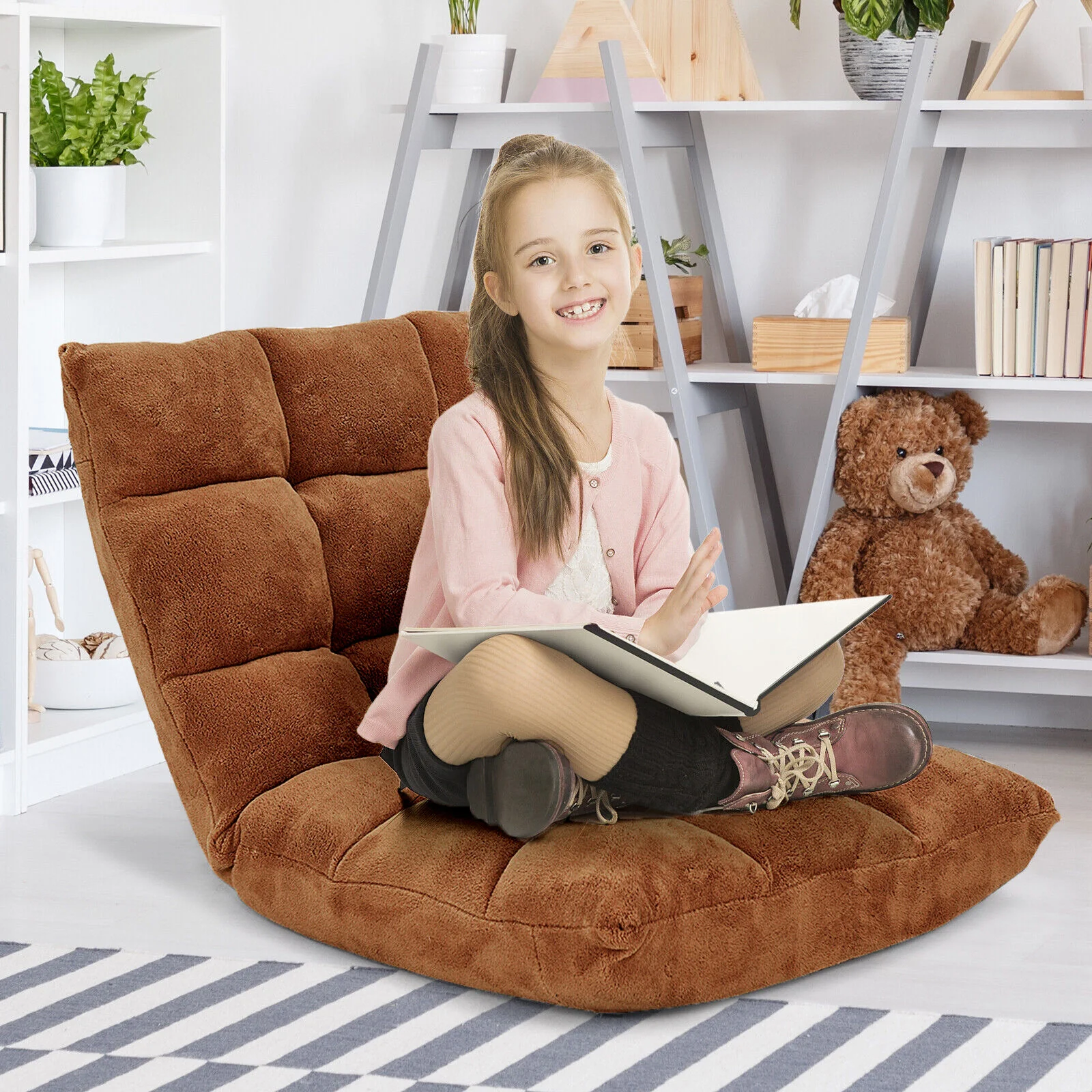 Varossa Versatile Adjustable Recliner Sofa Couch Yoga Chair (Large, Green) - Image 14