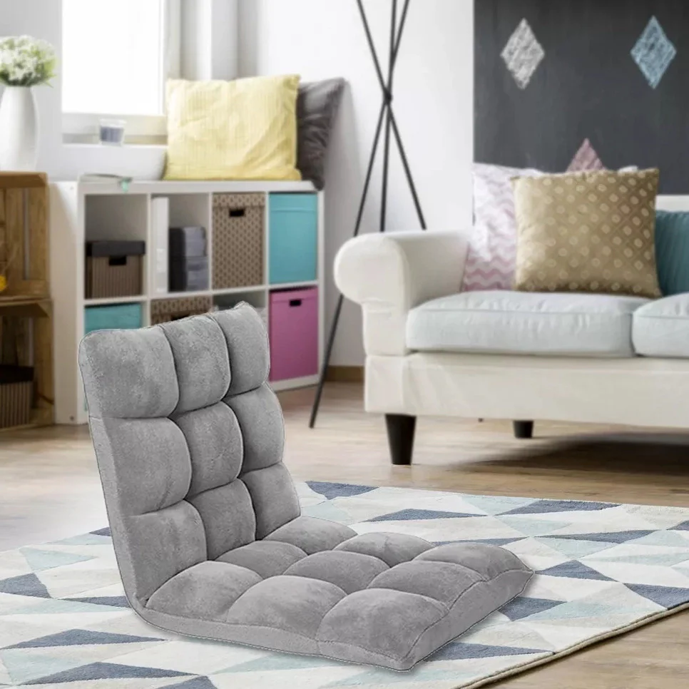 Varossa Versatile Adjustable Recliner Sofa Couch Yoga Chair (Large, Grey) - Image 3