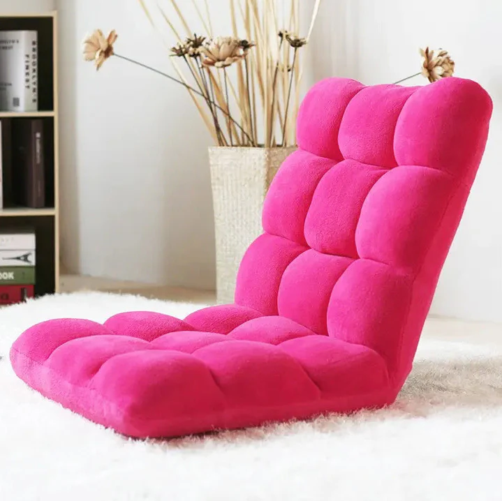 Varossa Versatile Adjustable Recliner Sofa Couch Yoga Chair (Large, Pink) - Image 14