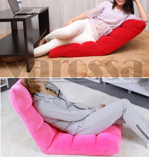 Varossa Versatile Adjustable Recliner Sofa Couch Yoga Chair (Large, Pink) - Image 7