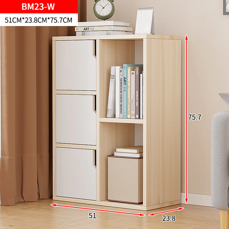 Verve Organizer Bookcase Storage Display Shelf Cabinet (White Oak) - Image 4