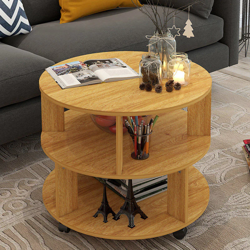 Vogue Round Coffee Table (Oak) - Image 6