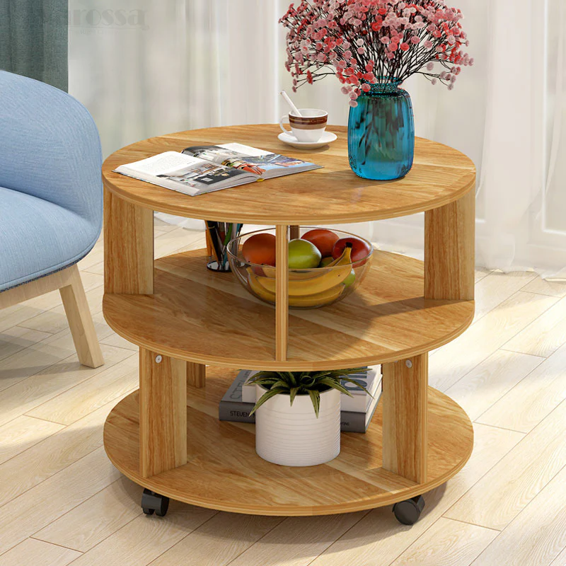 Vogue Round Coffee Table (Oak) - Image 9