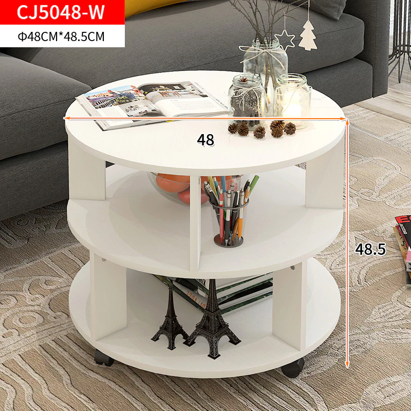 Vogue Round Coffee Table (White) - Image 3