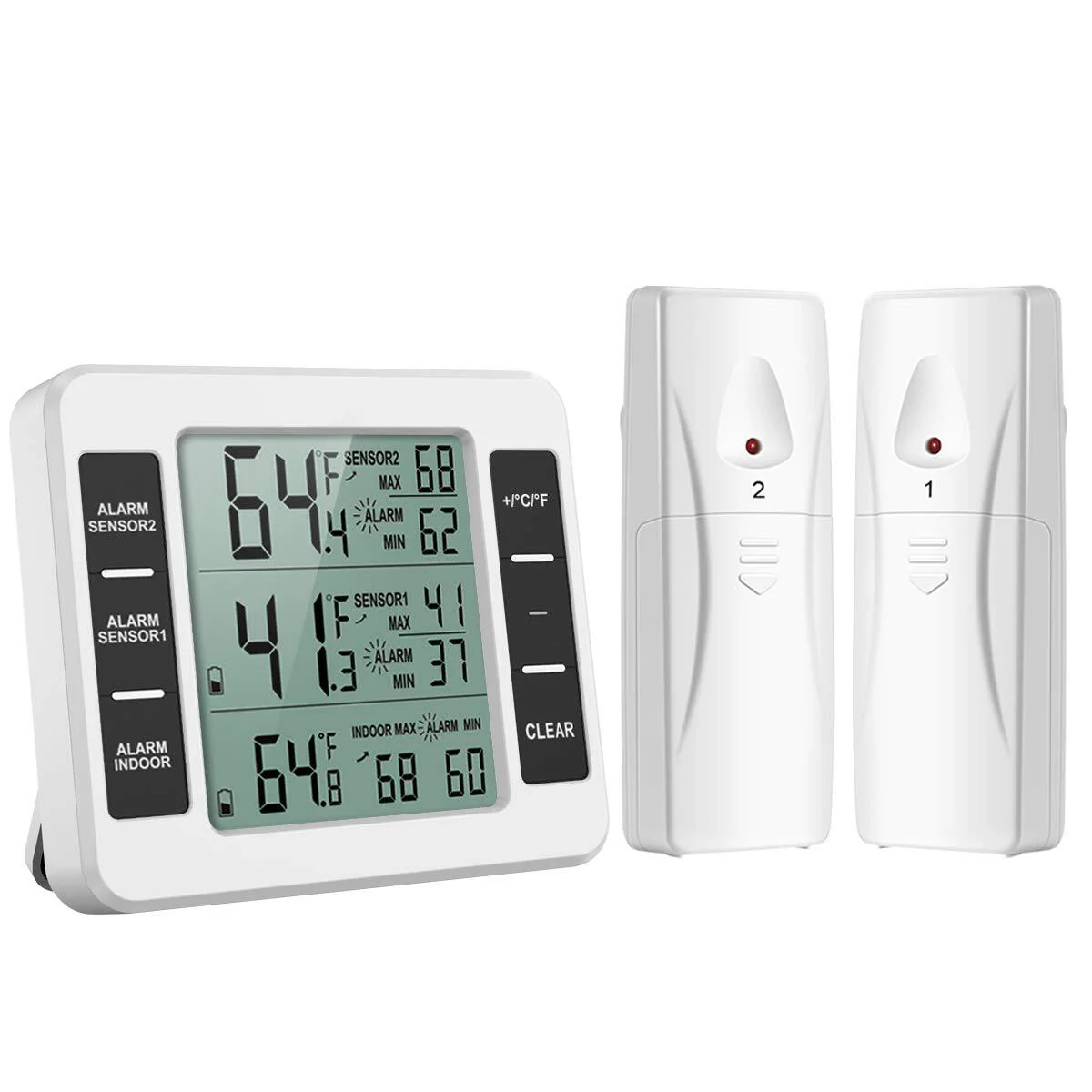 Wireless Digital Refrigerator Freezer Thermometer Remote Dual Sensor Alarm - Image 16