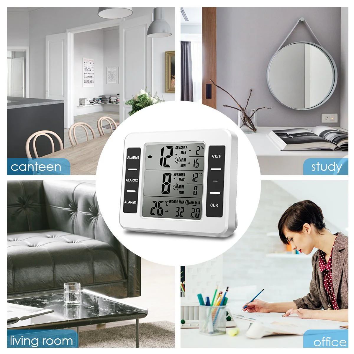 Wireless Digital Refrigerator Freezer Thermometer Remote Sensor Alarm - Image 5
