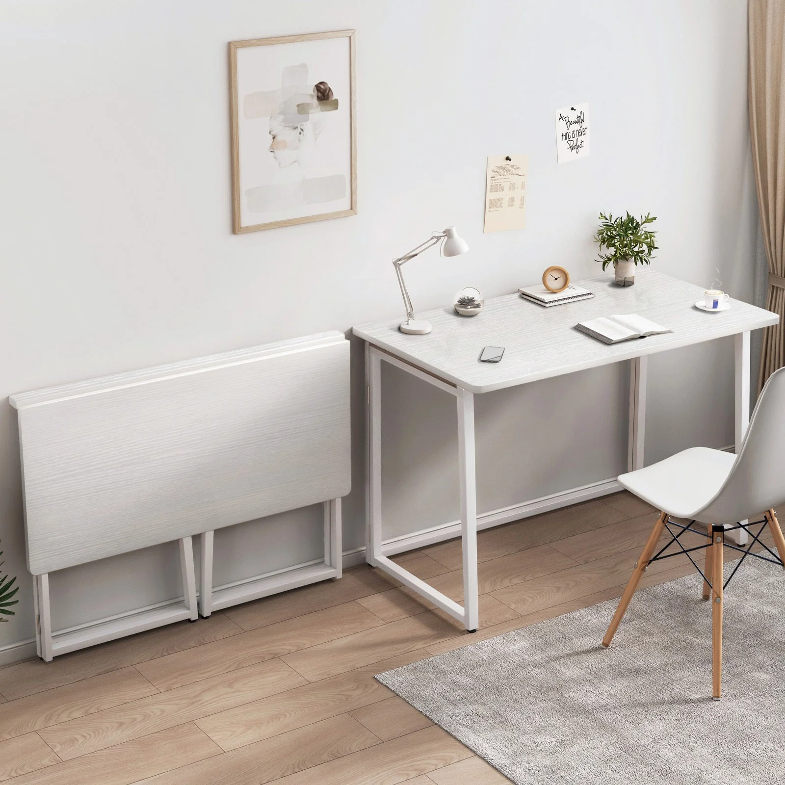 Wizard Folding Table Desk (White) - Image 2