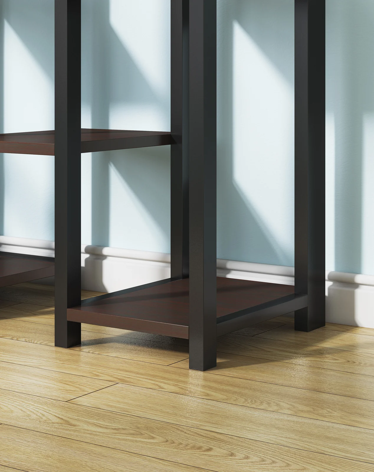 Wonderland Multi-Tiered Garden Plant Stand Wood & Steel Planter Shelf (Black Walnut) - Image 8
