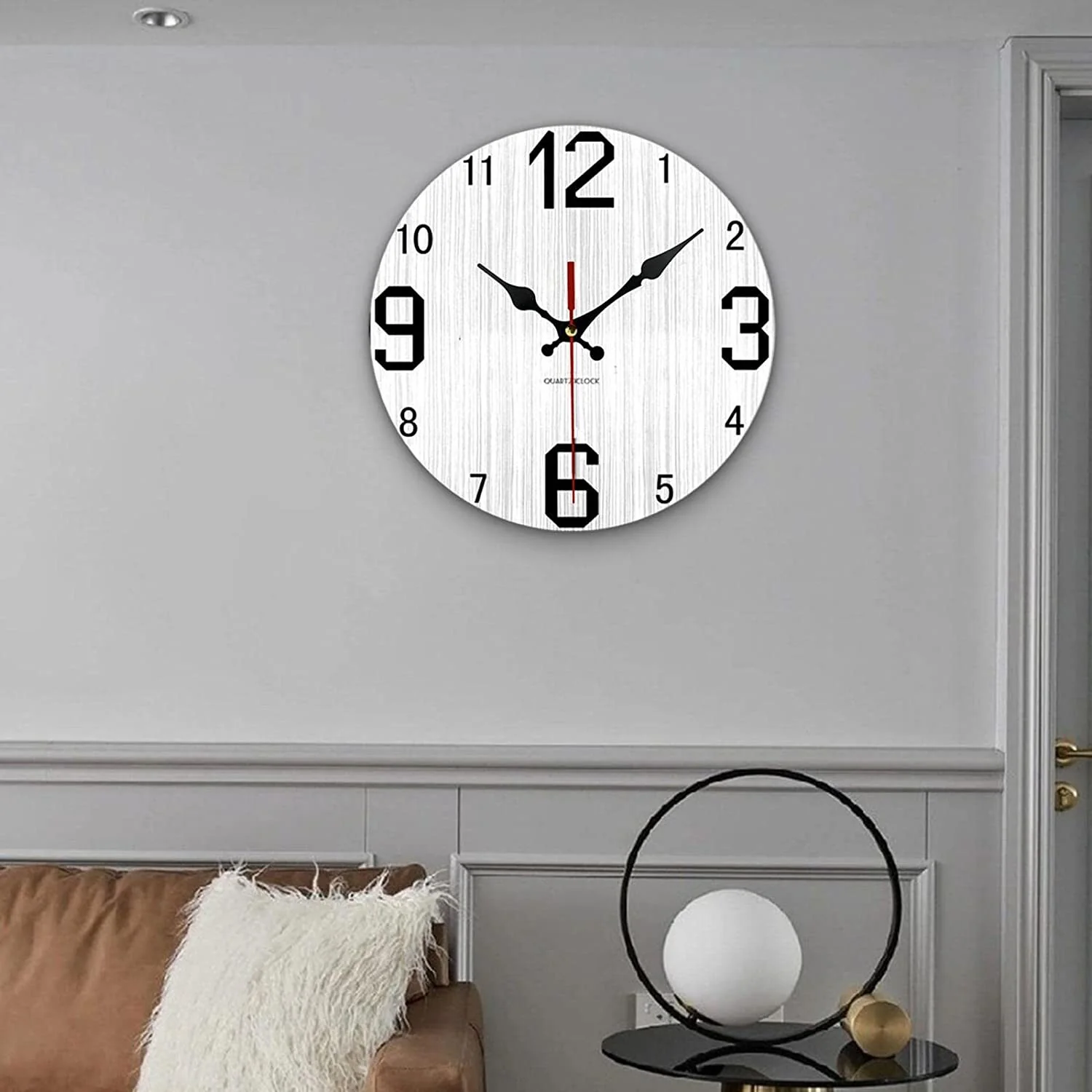 Wooden 30cm Home Decor Wall Clock - Image 3