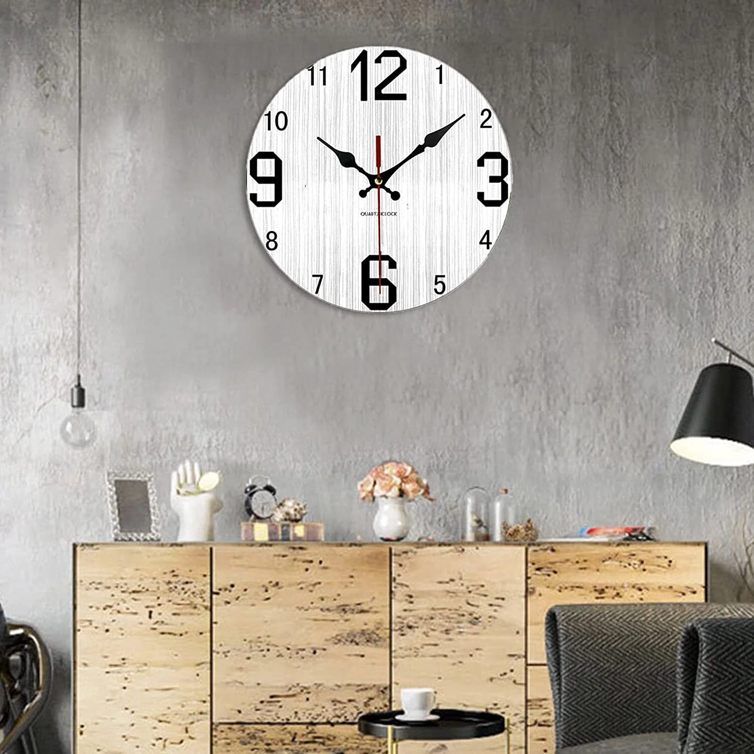 Wooden 30cm Home Decor Wall Clock - Image 5