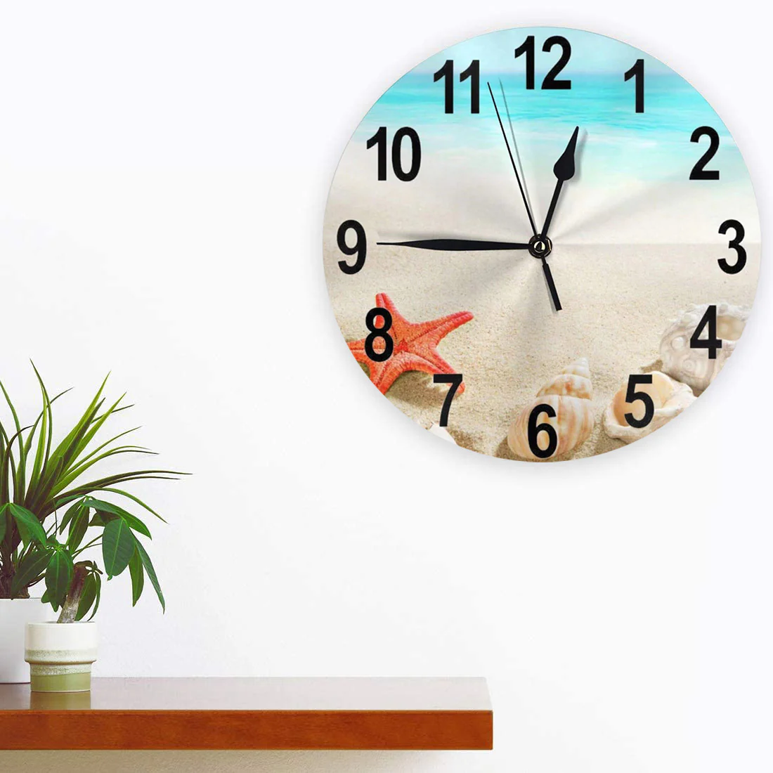 Wooden Beach Home Decor Wall Clock - Image 5