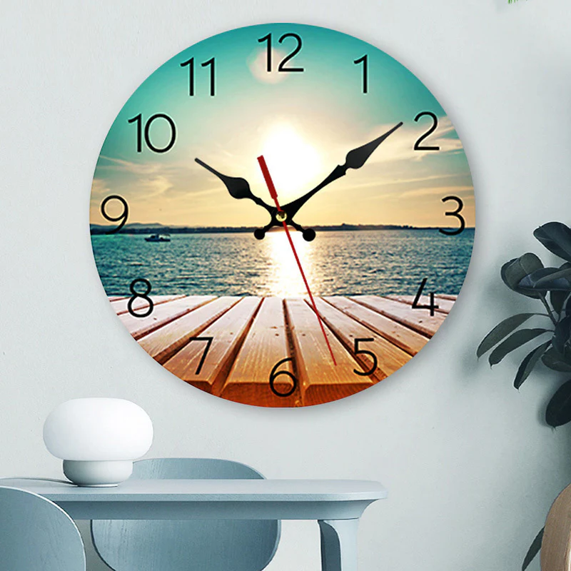 Wooden Beach Home Decor Wall Clock - Image 4
