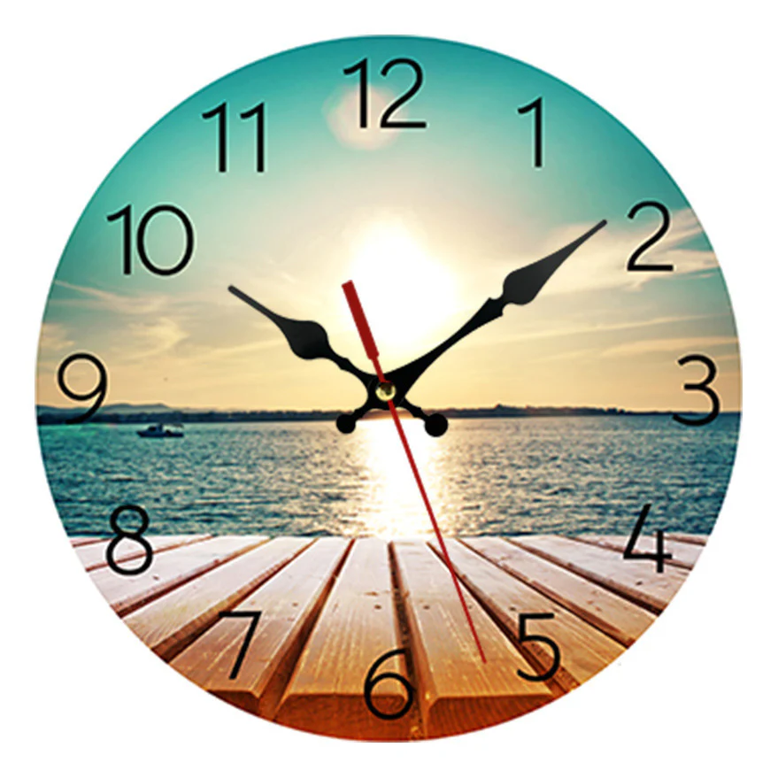 Wooden Beach Home Decor Wall Clock - Image 5